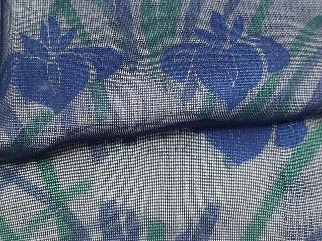 平和屋着物▽訪問着 無双 紗袷 紗×絽 草花文 正絹 逸品 DAAW9172sf