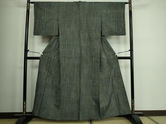 平和屋着物▽上質な紬 単衣 間道 正絹 逸品 DAAV9997sf