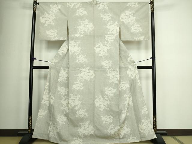 平和屋着物▽本塩沢 単衣 抽象文様 正絹 逸品 DAAW9171sf