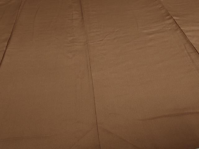 平和屋着物▽上質な色無地 単衣 お召縮緬 焦茶色 正絹 逸品 DAAW9162sf
