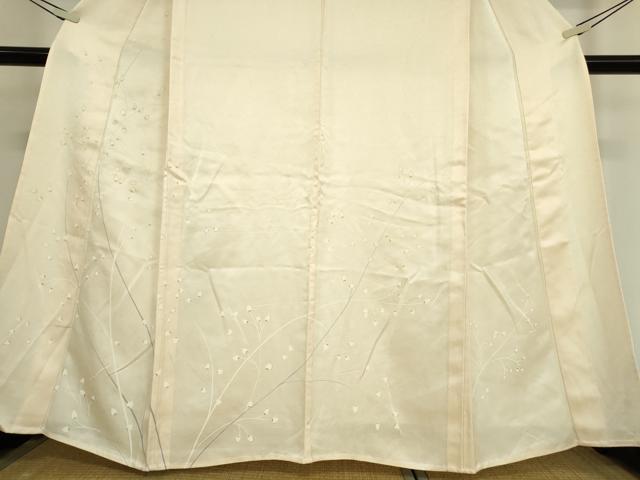 平和屋着物▽訪問着 単衣 刺繍 枝蕾 正絹 逸品 DAAV5767az