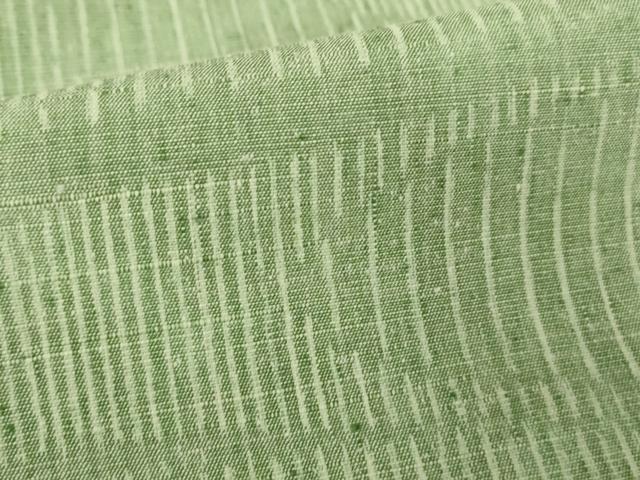 平和屋着物▽上質な紬 単衣 絣流水文 反端付き 正絹 逸品 DAAV5751az