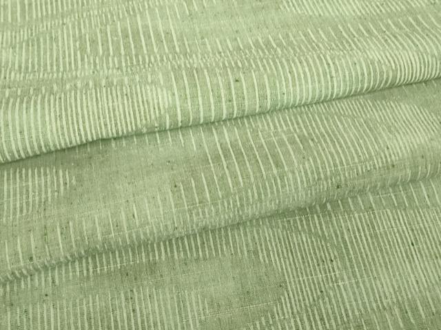 平和屋着物▽上質な紬 単衣 絣流水文 反端付き 正絹 逸品 DAAV5751az
