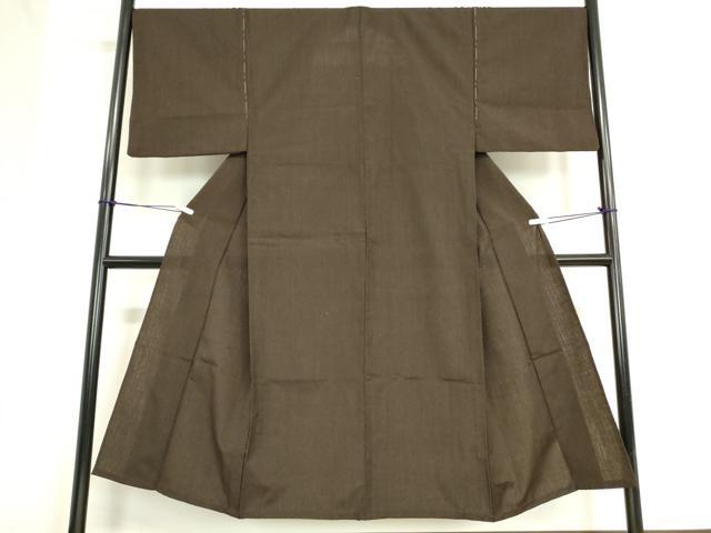 平和屋着物▽男性 小紋 単衣 鉄黒色 未使用 DAAV5785az
