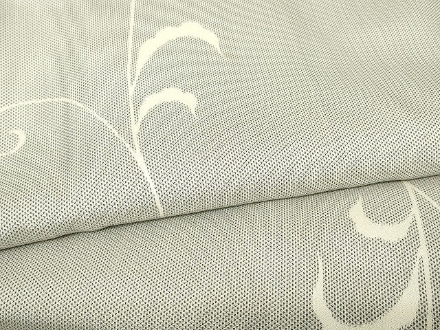 平和屋着物▽上質な紬 単衣 蔦の葉文 正絹 逸品 DAAV5677az