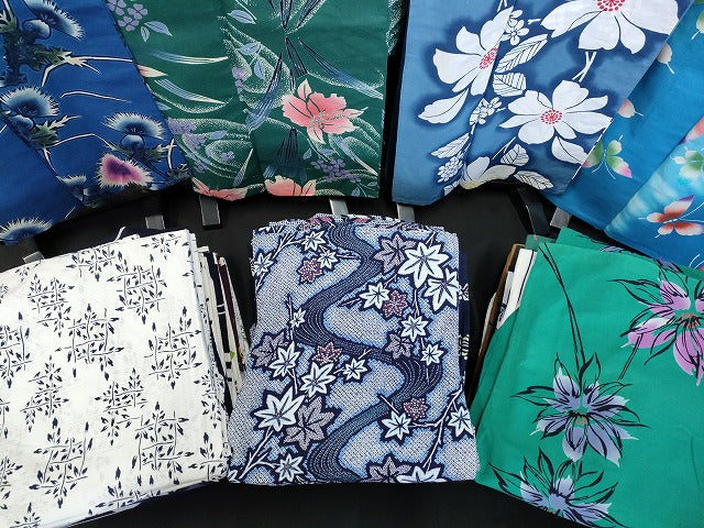 平和屋本店■浴衣 まとめて 45点 蝶 花柄 竜田川文様 綿絽 など 着用可能多数 未使用品あり ppp2521