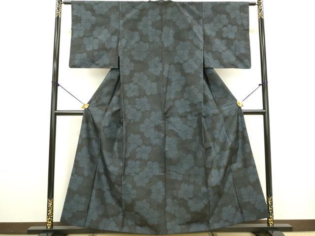 平和屋着物●本場大島紬 草花文 正絹 逸品 DAAV3365du