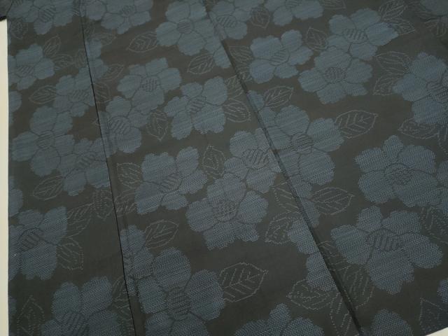 平和屋着物●本場大島紬 草花文 正絹 逸品 DAAV3365du