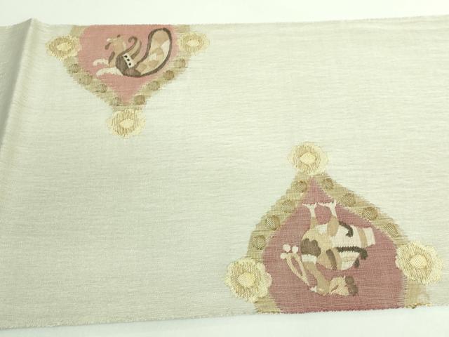 平和屋着物*極上 夏物 太鼓柄袋帯 鳥獣花文 金銀糸 逸品 DZAA9475kh5