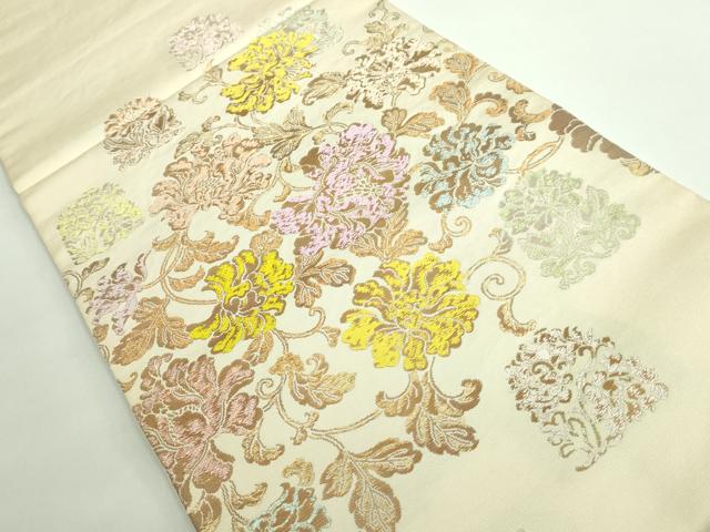 平和屋本店■最高級 龍村平蔵製 太鼓柄 本袋帯 兎煌印金錦 金銀糸 逸品 DZAA9505kh5