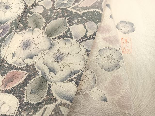 平和屋着物●訪問着 作家物 辻が花 絞り 暈し染め 正絹 逸品 AABA5209ph