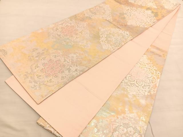 平和屋着物◎六通柄袋帯 唐織 宝相華 金銀糸 正絹 逸品 BAAV1863hv
