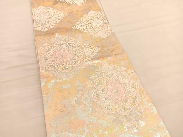 平和屋着物◎六通柄袋帯 唐織 宝相華 金銀糸 正絹 逸品 BAAV1863hv
