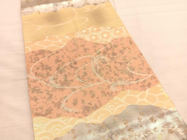平和屋着物◎六通柄袋帯 有職唐草文 金銀糸 正絹 逸品 BAAV1776hv