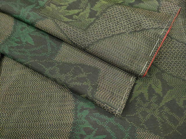 平和屋着物●本場大島紬 地紙重ね花文 正絹 逸品 未使用 DAAV3395du