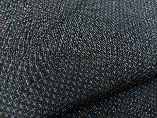 平和屋着物●男性 紬 アンサンブル 幾何学文様 正絹 逸品 未使用 BAAV0309mz