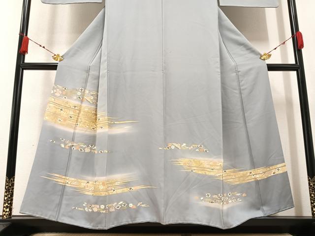 平和屋着物●訪問着 駒刺繍 花宝尽くし 暈し染め 金彩 正絹 逸品 AABA6453ph
