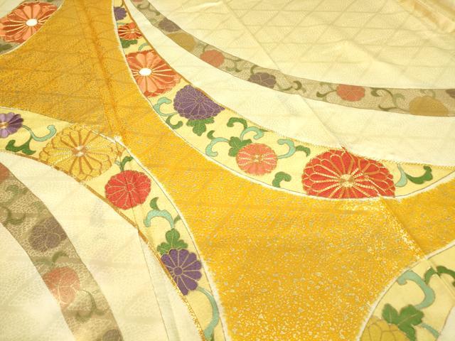 平和屋着物▽豪華振袖 単衣 駒刺繍 短冊花文 金彩 正絹 逸品 DAAV5804az