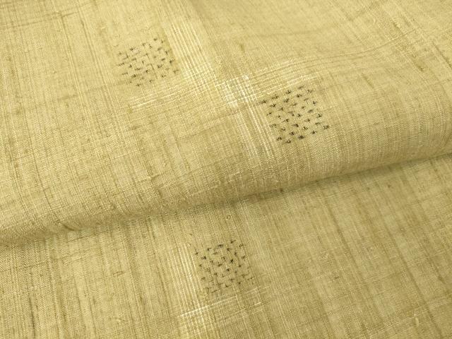 平和屋着物▽上質な紬 単衣 絣文 正絹 逸品 DAAV5818az