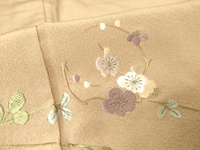 平和屋着物▽訪問着 単衣 総刺繍 花丸文 暈し染め 金糸 正絹 逸品 DAAV5833az