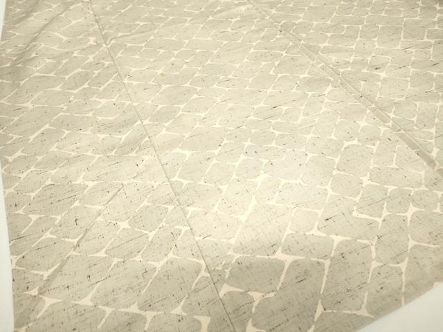 平和屋着物▽上質な小紋 単衣 紬地 石畳文 正絹 逸品 DAAV5824az