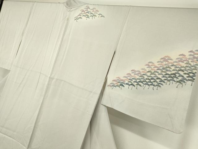 平和屋着物▽訪問着 単衣 友禅 松文 暈し染め 正絹 逸品 DAAV5836az