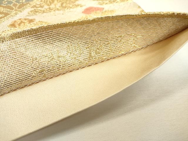平和屋着物▼六通柄袋帯 名物裂檜垣文 金銀糸 正絹 逸品 DAAW3318fe