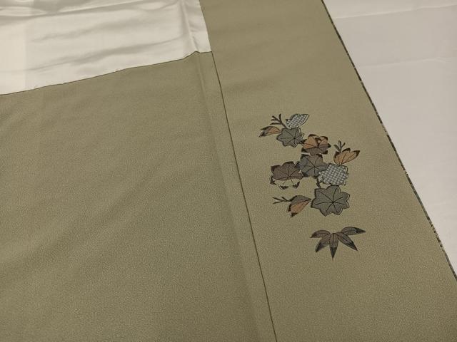 平和屋着物●訪問着 草花文 正絹 逸品 AABA7824ph