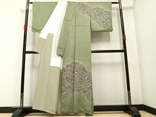 平和屋着物●訪問着 草花文 正絹 逸品 AABA7824ph
