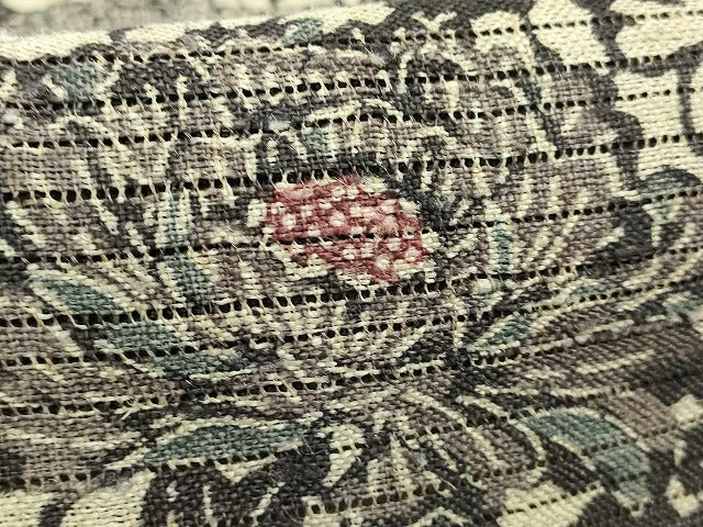 平和屋着物*極上 夏物 八寸名古屋帯 万右エ門 型染め 経糸:芋麻 緯:鳳梨 花唐草 証紙付き 逸品 DZAA9708kh5