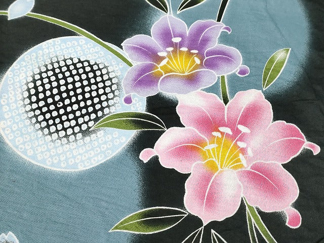 平和屋本店■浴衣 まとめて 3点 花柄 百合 など 着用可能多数 ppp2623 km