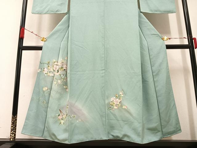 平和屋着物●訪問着 立波枝花文 暈し染め 金彩 正絹 逸品 AABA8179ph