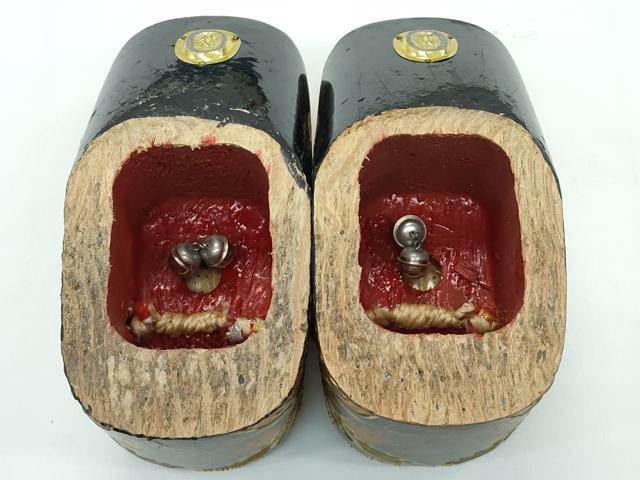 平和屋本店■和装小物 ぽっくり下駄 こっぽり・おこぼ下駄 畳表 飛鶴文 逸品 逸品 CZAA3675s5