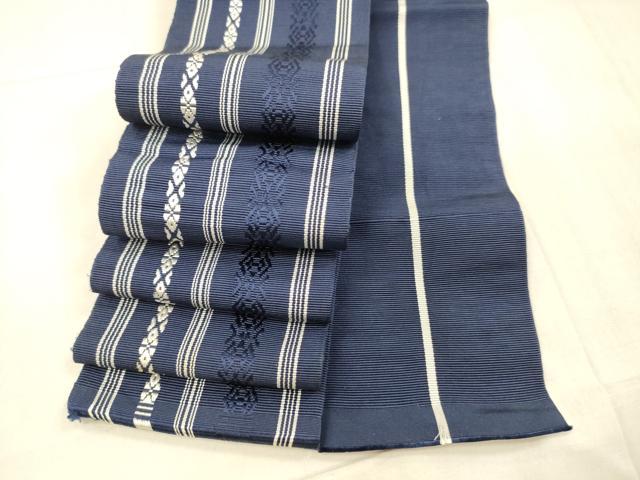 平和屋着物●男性 本場筑前博多織 角帯 献上 正絹 逸品 DAAX0393cm