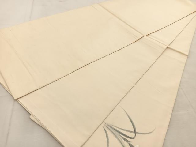 平和屋着物◎太鼓柄袋帯 手描き 草花文 正絹 逸品 BAAU8688yc