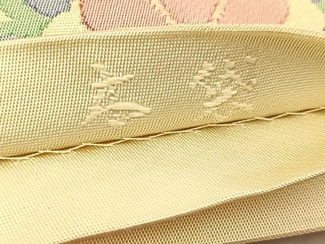 平和屋着物◎六通柄 本袋帯 立涌花文 金糸 正絹 逸品 BAAU8762yc