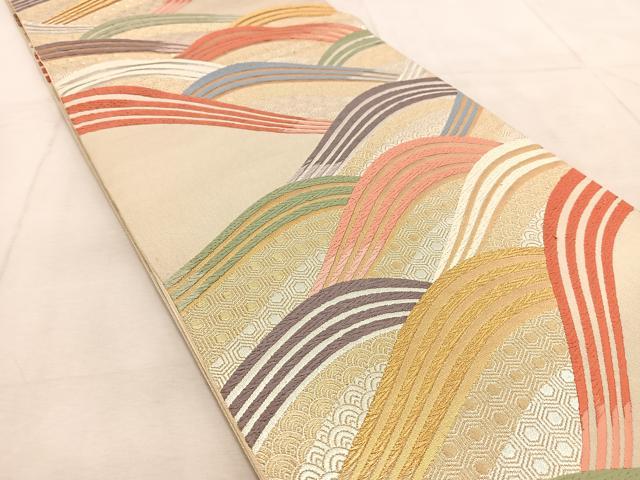 平和屋着物◎六通柄袋帯 唐織 古都 金銀糸 正絹 逸品 BAAU8780yc