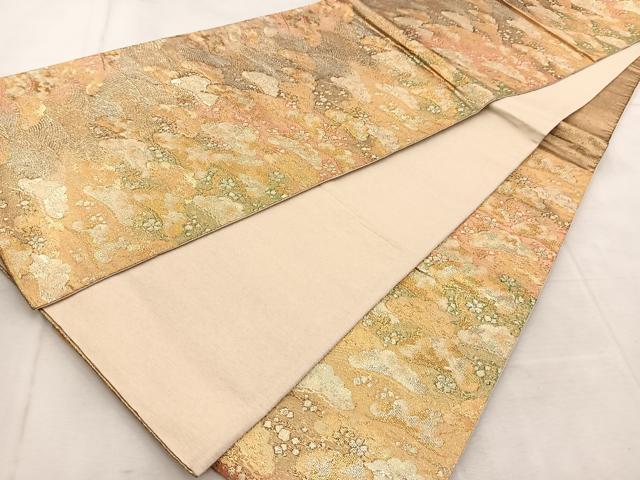 平和屋着物◎六通柄袋帯 浜松文 金銀糸 正絹 逸品 BAAU8841yc
