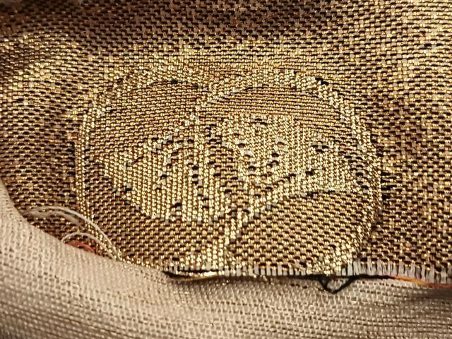 平和屋着物◎六通柄袋帯 浜松文 金銀糸 正絹 逸品 BAAU8841yc