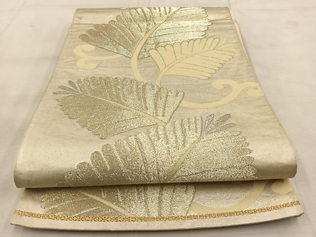 平和屋着物◎六通柄袋帯 若松唐草文 金銀糸 正絹 逸品 BAAU9025yc