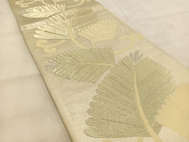 平和屋着物◎六通柄袋帯 若松唐草文 金銀糸 正絹 逸品 BAAU9025yc