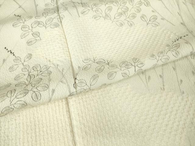 平和屋着物▽訪問着 単衣 絞り 雲取り草葉文 手描き 正絹 逸品 DAAV5901az
