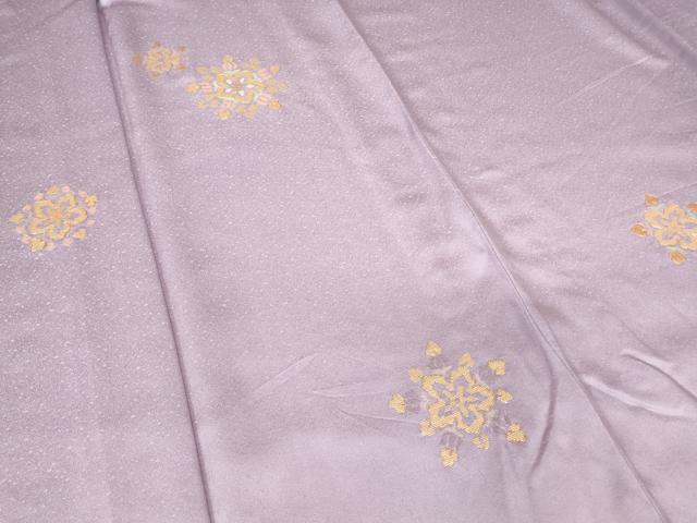 平和屋着物▽訪問着 単衣 駒刺繍 竹屋町刺繍 舞花文 金糸 正絹 逸品 DAAV5908az