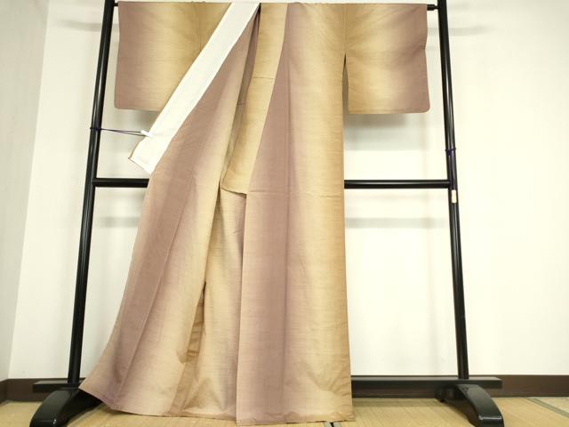 平和屋着物▽上質な紬 単衣 霞間道 正絹 逸品 DAAV5947az