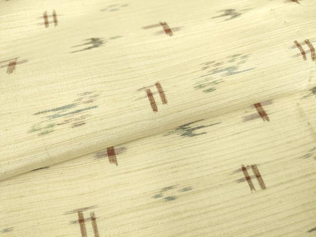 平和屋着物▽上質な紬 単衣 燕絣 正絹 逸品 DAAV5958az