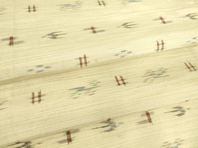 平和屋着物▽上質な紬 単衣 燕絣 正絹 逸品 DAAV5958az