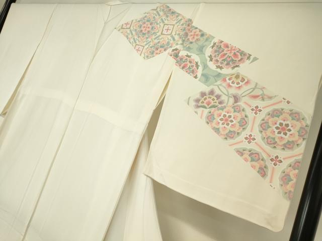 平和屋着物▽訪問着 単衣 作家物 正倉院花文 正絹 逸品 未使用 DAAX3027az