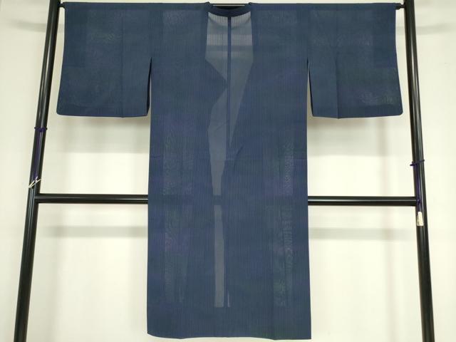 平和屋着物▽道行コート スリーシーズン 春夏秋 塵除け 縞 ロング丈 正絹 逸品 DAAX3030az