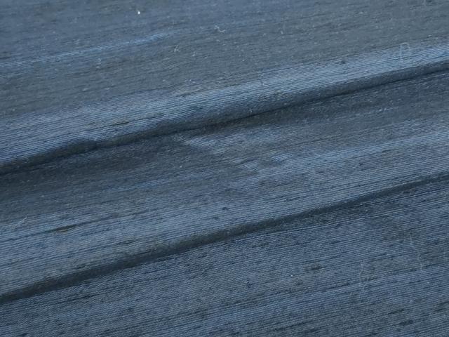 平和屋着物▽男性 紬 単衣 アンサンブル 留紺色 正絹 逸品 DAAX3096az