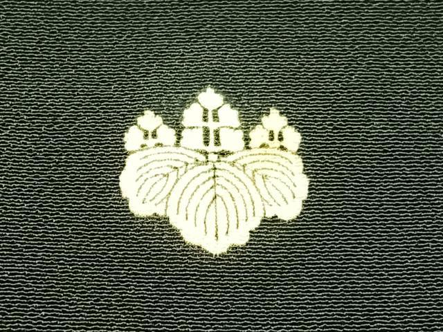 平和屋着物■豪華黒留袖 駒刺繍 扇面松花文 金銀糸 正絹 逸品 AABB1702mf